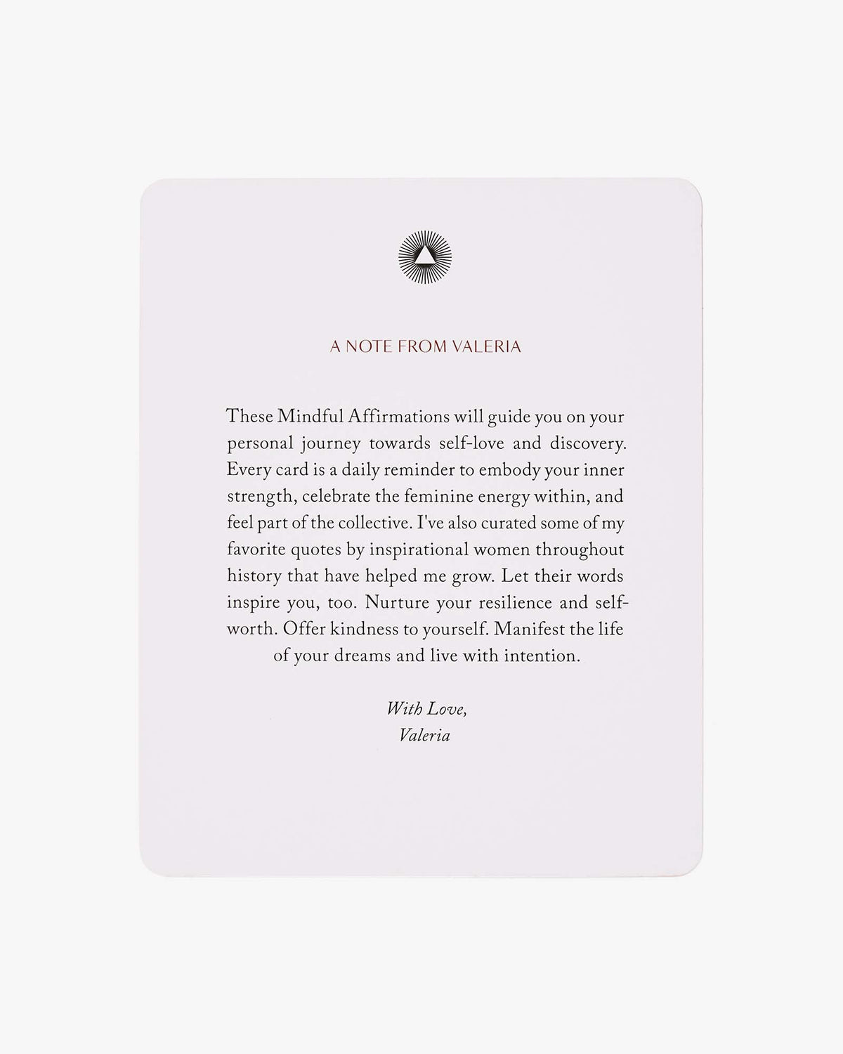 Mindful Affirmations for Women by Valeria Lipovetsky